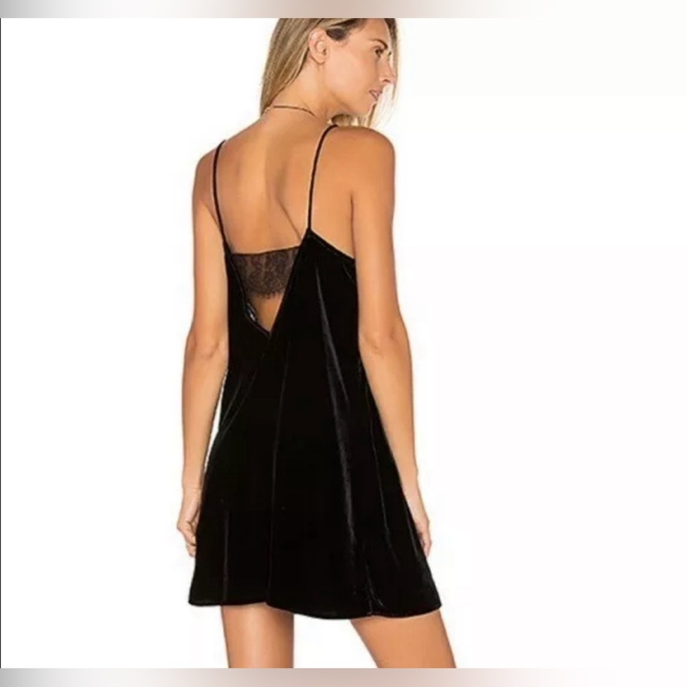 Cami NYC XS black velvet slip dress